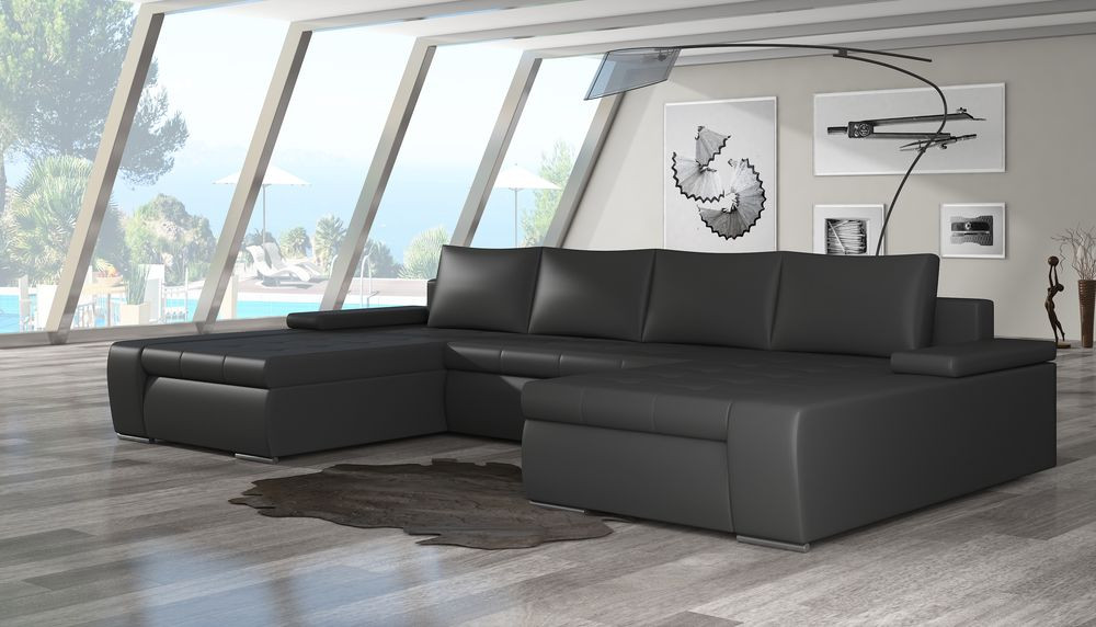 Chelmsford U shaped sofa bed with storage S11