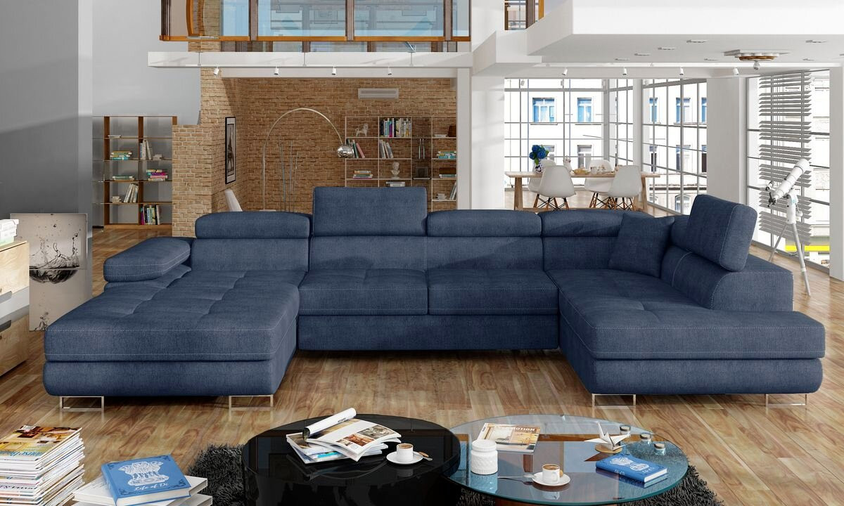 Sunderland U shaped sofa bed with storage O86