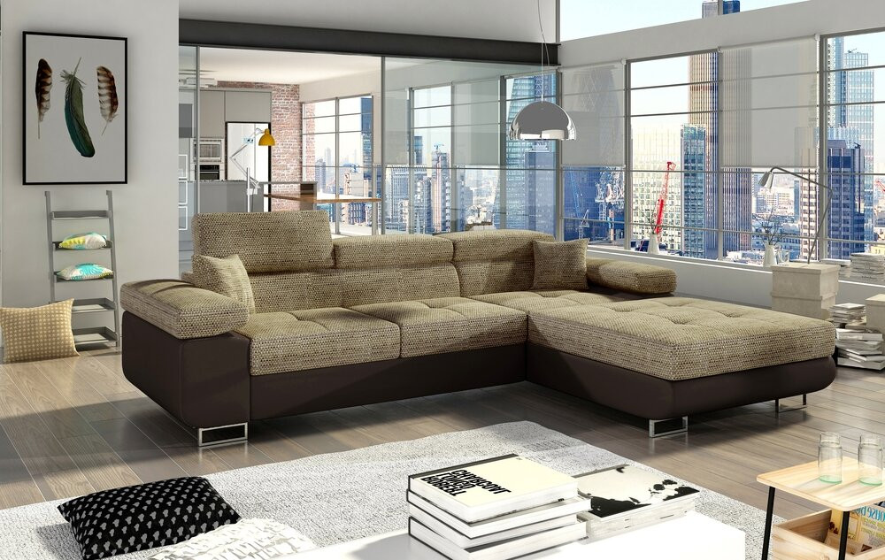 Lux corner sofa bed with storage B03/S66