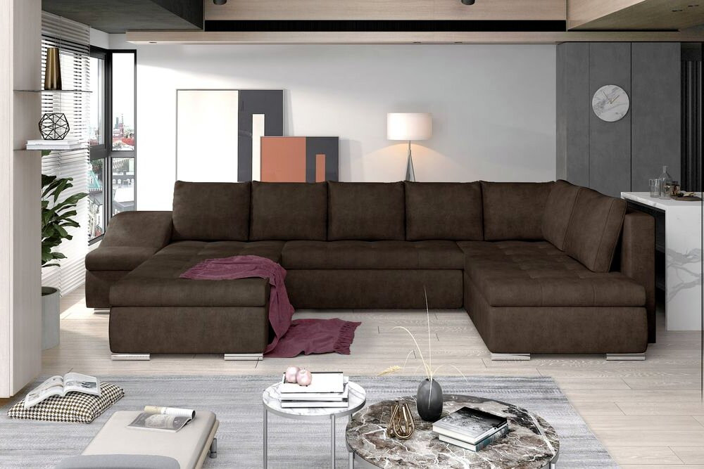 Gloucester U shaped sofa bed with storage D28